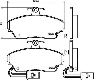 Hella 8DB 355 006-291 комплект тормозных колодок, дисковый тормоз на TATA INDICA (40_V2)