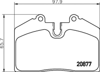 Hella 8DB 355 006-351 комплект тормозных колодок, дисковый тормоз на PORSCHE 911 кабрио (993)