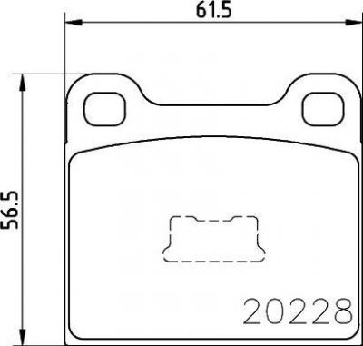 Hella 8DB 355 006-531 комплект тормозных колодок, дисковый тормоз на AUDI 80 (81, 85, B2)