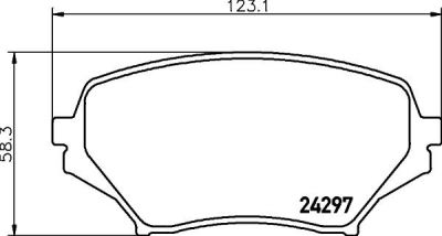 Hella 8DB 355 006-771 комплект тормозных колодок, дисковый тормоз на MAZDA MX-5 III (NC)