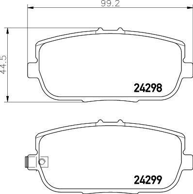 Hella 8DB 355 006-781 комплект тормозных колодок, дисковый тормоз на MAZDA MX-5 III (NC)