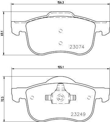 Hella 8DB 355 006-851 комплект тормозных колодок, дисковый тормоз на VOLVO S80 I (TS, XY)