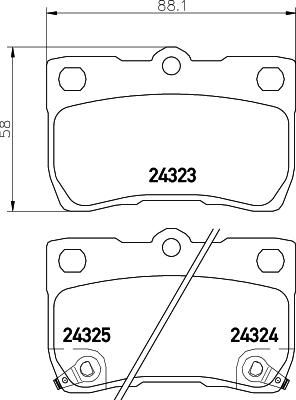 HELLA КОМПЛЕКТ ТОРМОЗНЫХ КОЛОДОК, ДИСКОВЫЙ ТОРМОЗ (8DB 355 006-971)