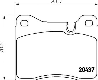 Hella 8DB 355 007-041 комплект тормозных колодок, дисковый тормоз на 5 (E12)