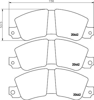 Hella 8DB 355 007-151 комплект тормозных колодок, дисковый тормоз на RENAULT TRAFIC фургон (TXX)