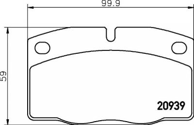 Hella 8DB 355 007-251 комплект тормозных колодок, дисковый тормоз на OPEL OMEGA A (16_, 17_, 19_)