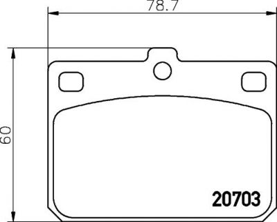 Hella 8DB 355 007-261 комплект тормозных колодок, дисковый тормоз на HYUNDAI PONY седан (X-1)