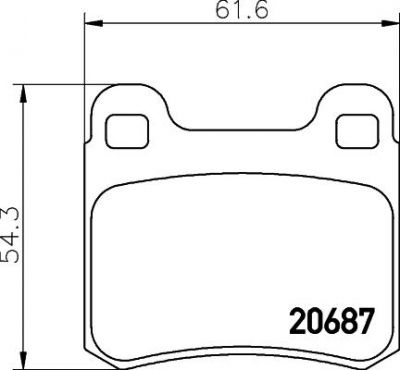 Hella 8DB 355 007-351 комплект тормозных колодок, дисковый тормоз на MERCEDES-BENZ 190 (W201)