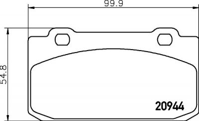 Hella 8DB 355 007-401 комплект тормозных колодок, дисковый тормоз на ALFA ROMEO ARNA (920)