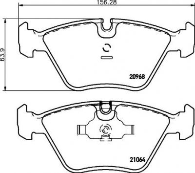 Hella 8DB 355 007-411 комплект тормозных колодок, дисковый тормоз на 5 Touring (E34)