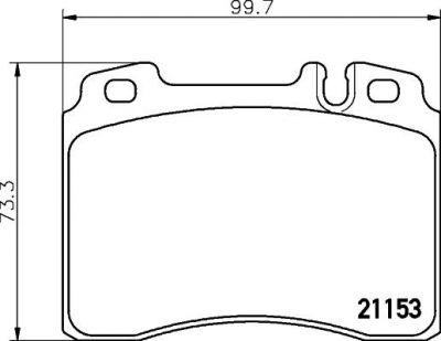 Hella 8DB 355 007-471 комплект тормозных колодок, дисковый тормоз на MERCEDES-BENZ E-CLASS (W124)