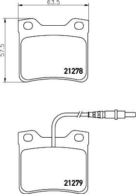 Hella 8DB 355 007-491 комплект тормозных колодок, дисковый тормоз на PEUGEOT 406 Break (8E/F)