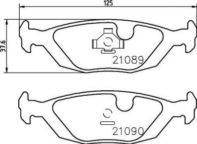 Hella 8DB 355 007-521 комплект тормозных колодок, дисковый тормоз на SAAB 9000