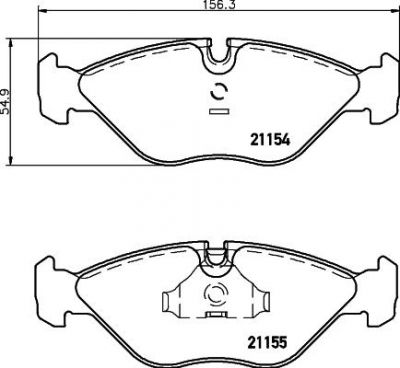 Hella 8DB 355 007-591 комплект тормозных колодок, дисковый тормоз на SAAB 9000