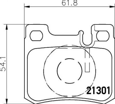 Hella 8DB 355 007-671 комплект тормозных колодок, дисковый тормоз на MERCEDES-BENZ 190 (W201)