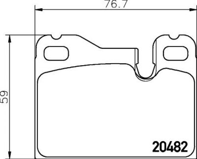 Hella 8DB 355 007-691 комплект тормозных колодок, дисковый тормоз на PORSCHE 928