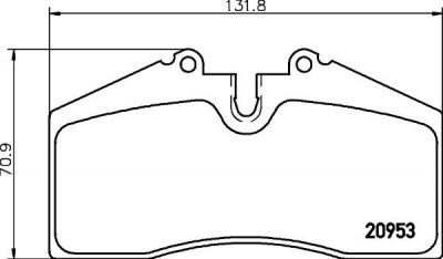 HELLA КОМПЛЕКТ ТОРМОЗНЫХ КОЛОДОК, ДИСКОВЫЙ ТОРМОЗ (8DB 355 007-701)