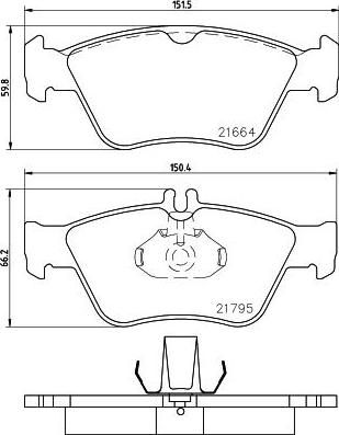 HELLA КОМПЛЕКТ ТОРМОЗНЫХ КОЛОДОК, ДИСКОВЫЙ ТОРМОЗ (8DB 355 007-831)