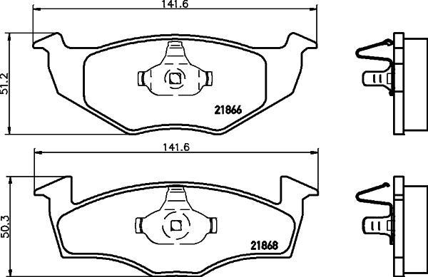 HELLA КОМПЛЕКТ ТОРМОЗНЫХ КОЛОДОК, ДИСКОВЫЙ ТОРМОЗ (8DB 355 007-891)