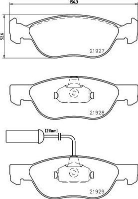 Hella 8DB 355 007-901 комплект тормозных колодок, дисковый тормоз на FIAT MAREA Weekend (185)