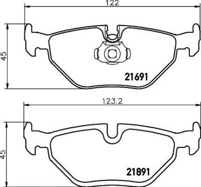 HELLA КОМПЛЕКТ ТОРМОЗНЫХ КОЛОДОК, ДИСКОВЫЙ ТОРМОЗ (8DB 355 007-981)