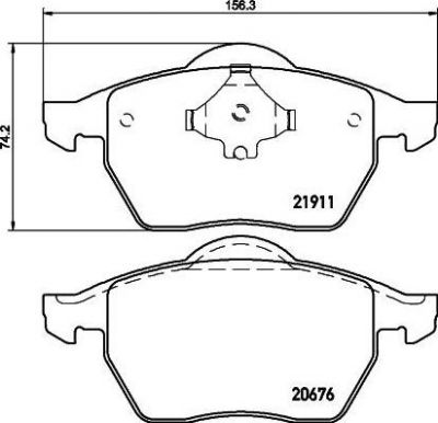 Hella 8DB 355 008-021 комплект тормозных колодок, дисковый тормоз на VW GOLF IV (1J1)