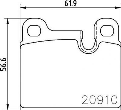 Hella 8DB 355 008-111 комплект тормозных колодок, дисковый тормоз на PORSCHE 911 кабрио