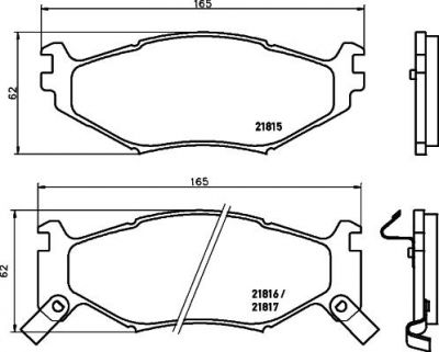 Hella 8DB 355 008-211 комплект тормозных колодок, дисковый тормоз на CHRYSLER SARATOGA