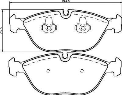 Hella 8DB 355 008-261 комплект тормозных колодок, дисковый тормоз на MERCEDES-BENZ S-CLASS (W220)