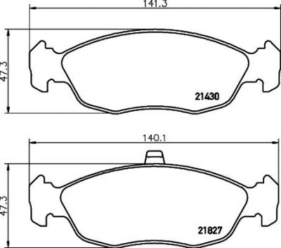 Hella 8DB 355 008-291 комплект тормозных колодок, дисковый тормоз на PEUGEOT 306 (7B, N3, N5)