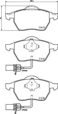 Hella 8DB 355 008-411 комплект тормозных колодок, дисковый тормоз на VW PASSAT Variant (3B6)