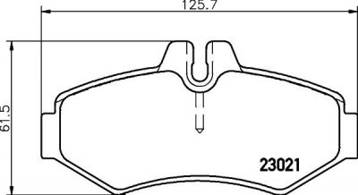 Hella 8DB 355 008-651 комплект тормозных колодок, дисковый тормоз на PUCH G-MODELL (W 461)