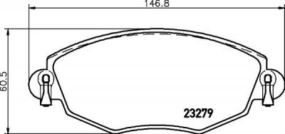 Hella 8DB 355 009-071 комплект тормозных колодок, дисковый тормоз на JAGUAR X-TYPE (CF1)