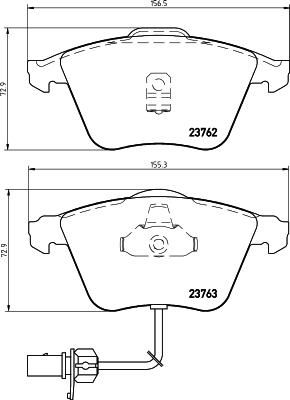 Hella 8DB 355 009-141 комплект тормозных колодок, дисковый тормоз на TOYOTA CAMRY седан (AVV5_, XV5_)