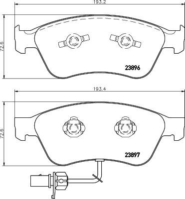 HELLA КОМПЛЕКТ ТОРМОЗНЫХ КОЛОДОК, ДИСКОВЫЙ ТОРМОЗ (8DB 355 009-211)