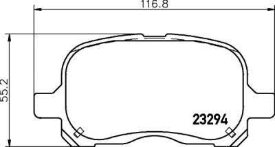 Hella 8DB 355 009-251 комплект тормозных колодок, дисковый тормоз на TOYOTA COROLLA Liftback (_E11_)