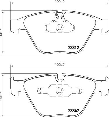 HELLA Колодки тормозные E60/E61/E65 передние (34116794918, 8DB 355 009-271)