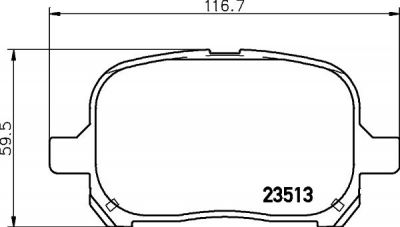 HELLA КОМПЛЕКТ ТОРМОЗНЫХ КОЛОДОК, ДИСКОВЫЙ ТОРМОЗ (8DB 355 009-351)