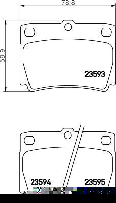 HELLA КОМПЛЕКТ ТОРМОЗНЫХ КОЛОДОК, ДИСКОВЫЙ ТОРМОЗ (8DB 355 009-501)