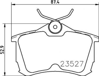 HELLA КОМПЛЕКТ ТОРМОЗНЫХ КОЛОДОК, ДИСКОВЫЙ ТОРМОЗ (8DB 355 009-511)