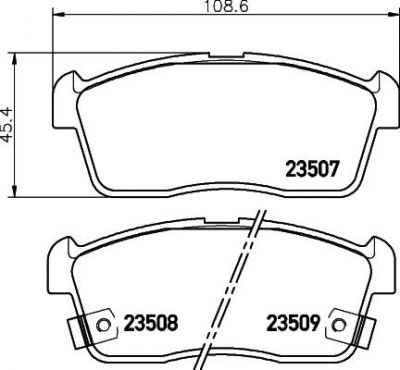 Hella 8DB 355 009-631 комплект тормозных колодок, дисковый тормоз на SUZUKI IGNIS II