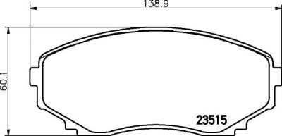 Hella 8DB 355 009-641 комплект тормозных колодок, дисковый тормоз на MAZDA MPV I (LV)