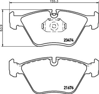 Hella 8DB 355 009-651 комплект тормозных колодок, дисковый тормоз на Z4 (E85)