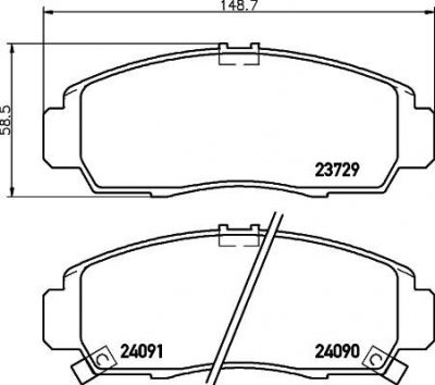 HELLA КОМПЛЕКТ ТОРМОЗНЫХ КОЛОДОК, ДИСКОВЫЙ ТОРМОЗ (8DB 355 009-771)