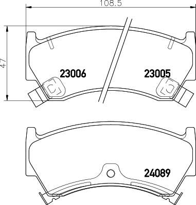 Hella 8DB 355 009-821 комплект тормозных колодок, дисковый тормоз на NISSAN ALMERA I (N15)