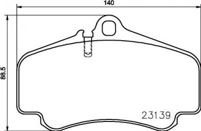 Hella 8DB 355 009-841 комплект тормозных колодок, дисковый тормоз на PORSCHE 911 (997)