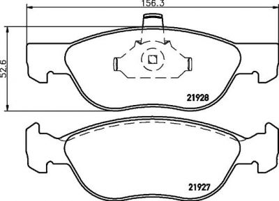 Hella 8DB 355 010-181 комплект тормозных колодок, дисковый тормоз на FIAT PUNTO (188)