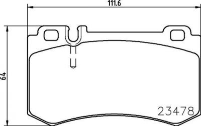 Hella 8DB 355 010-291 комплект тормозных колодок, дисковый тормоз на MERCEDES-BENZ S-CLASS купе (C216)