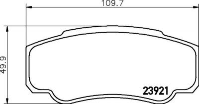 HELLA КОМПЛЕКТ ТОРМОЗНЫХ КОЛОДОК, ДИСКОВЫЙ ТОРМОЗ (8DB 355 010-411)