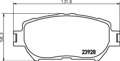 HELLA КОМПЛЕКТ ТОРМОЗНЫХ КОЛОДОК, ДИСКОВЫЙ ТОРМОЗ (8DB 355 010-431)